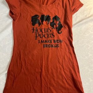 Hocus Pocus Graphic Tee - Orange woman’s size XS halloween